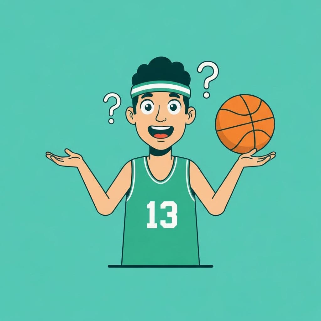 Shrug character with sports theme